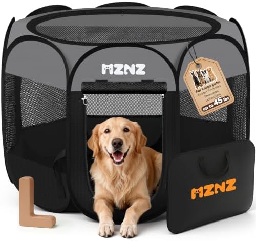 Dog Cat Small Animal Puppy Playpen Crate, Large, Dark Grey