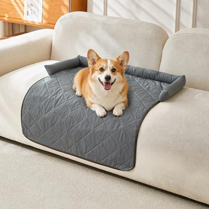 Cooling Dog Bed Mats with Neck & Head Support, 35.43 x31.5 inch Grey