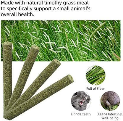 Niteangel 20pcs Natural Timothy Hay Sticks, Timothy Molar Rod for Rabbits, Chinchilla, Guinea Pigs and Other Small Animals.