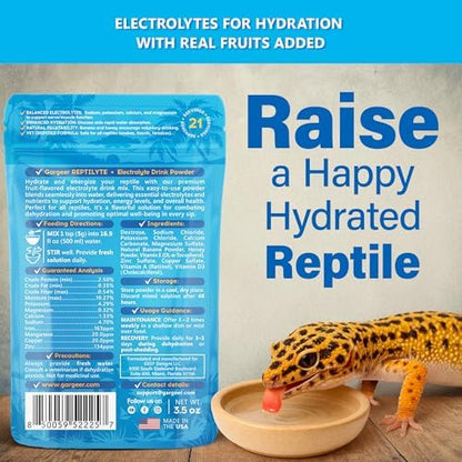 Gargeer 3.5oz Reptiles Electrolyte Drink Supplement with Fruits. USA Made