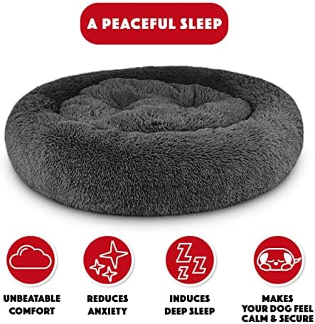 The Dog’s Bed Calming Donut Dog Bed, Machine Washable Removable Zip Cover