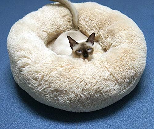 Dog Bed for Small Dogs & Cats, 24 Inch Medium Fluffy Washable Donut Bed