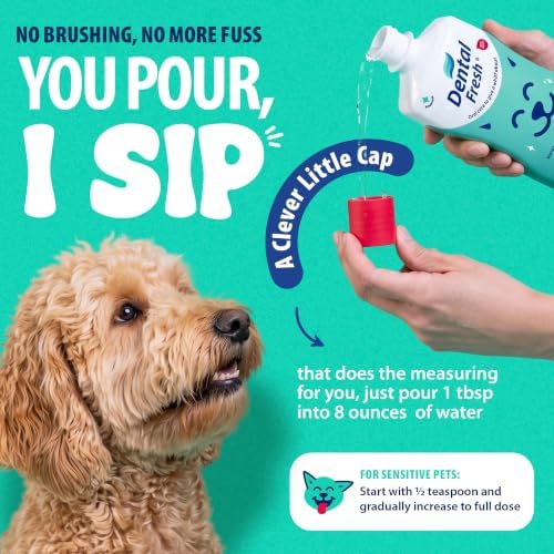 Dental Fresh Original Daily Care Water Additive for Dogs & Cats, 32 fl oz