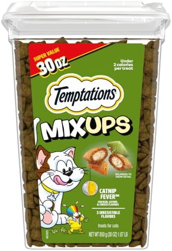 Temptations MixUps Crunchy and Soft Cat Treats, Catnip Fever, 30 oz