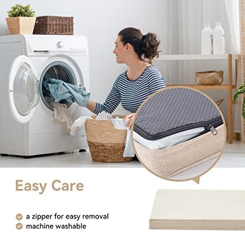 WATANIYA PET Memory Foam Medium Dog Bed, Cooling Dog Beds for Medium Dogs, Washable Orthopedic Pet Bed for Crate with Joint Relief Memory Foam, Waterproof Liner and Plush Cover (29"x 18", Beige)