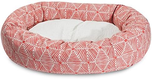 Majestic Pet 32" Charlie Salmon Sherpa Bagel Bed