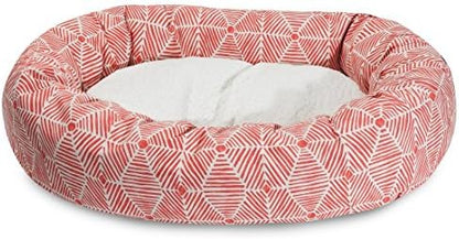 Majestic Pet 32" Charlie Salmon Sherpa Bagel Bed