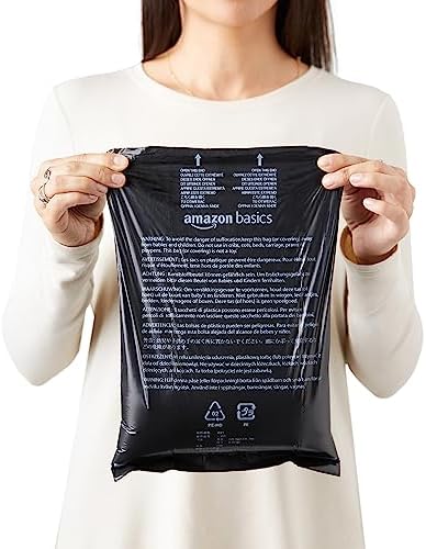 Amazon Basics Dog Poop Leak Proof Bags with Dispenser and Leash Clip, Unscented, 13" x 9", 900 Count (60 Rolls)