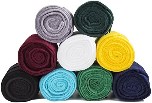 Intrepid International Polo Wraps for Horses Set of 4 Cotton Bandage Wrap, Horse Leg Wraps, Vet Wrap for Horses, Horse Size, Exercise Training Bandage