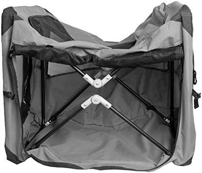 Pet Gear 3 Door Portable Soft Crate, Folds Compact for Travel in Seconds No Tools Required, Comes with Comfort Pad + Storage Bag, Ocean Blue, Extra Small