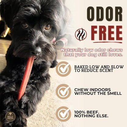 Bully Bunches Premium (6" Standard - 5 Pack) Odor-Free Bully Sticks for Small to Medium Dogs & Puppies - Consistently Sized, Long Lasting Chews for Oral Care - All Natural, 100% Beef Dog Treats