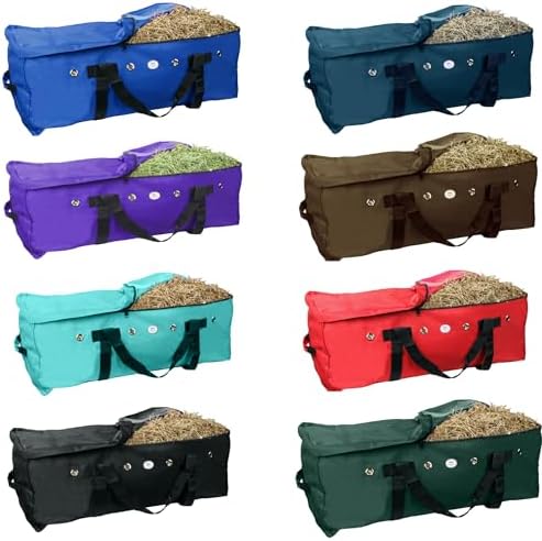 Majestic Ally 1200 D Nylon Fabric Large 44” x 20” x 16” and Extra Large 52" x 27" x21" Heavy-Duty Hay Bale Storage Bag (Teal, X-Large)