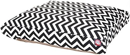 Majestic Pet Rectangular Dog Bed, Large, 44x36x5 in, Washable, Black