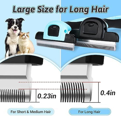 MIU COLOR Long Hair Pet Grooming Brush for Medium & Large Dogs & Cats,Blue