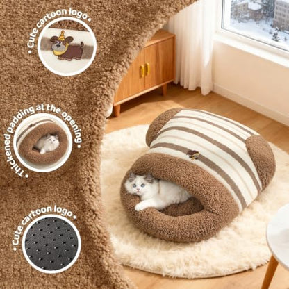 Cat Sleeping Bag Cat Beds for Indoor Cats Self-Warming Dog Sleeping Bag