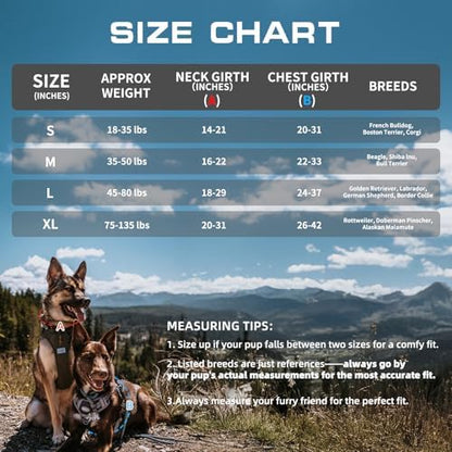 Auroth Tactical Dog Training Harness No Pulling Front Clip Leash Adhesion Reflective K9 Pet Working Vest Easy Control for Small Medium Large Dogs Grey Camo L
