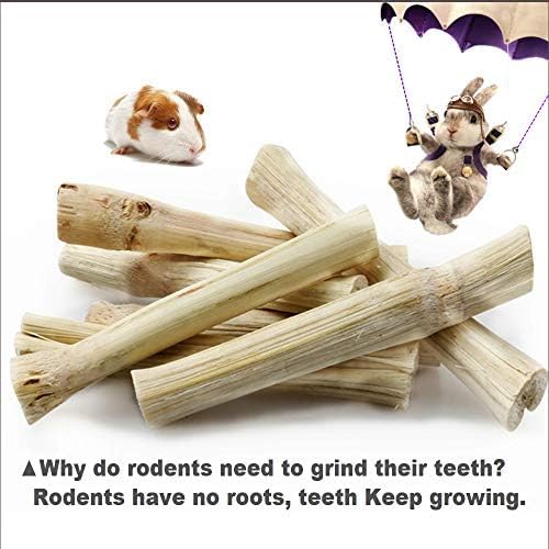 150G Rabbit Chew Toys, Rabbit Treats Made from Sweet Bamboo, Guinea Pig Keep Clean Teeth and Healthy Gums, Chew Toys for Teeth Best Bunny Toy
