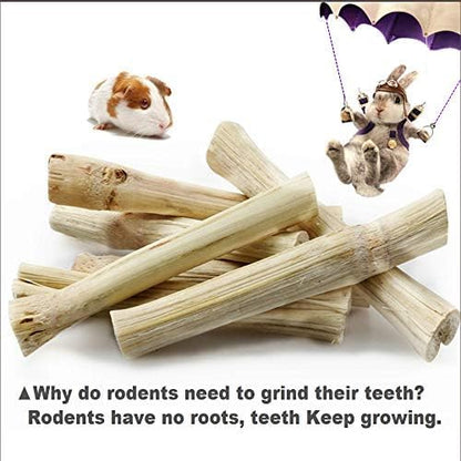 150G Rabbit Chew Toys, Rabbit Treats Made from Sweet Bamboo, Guinea Pig Keep Clean Teeth and Healthy Gums, Chew Toys for Teeth Best Bunny Toy