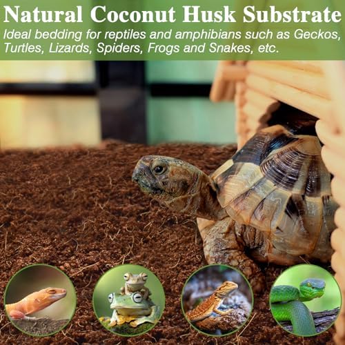 ZeeDix 10LBS Coconut Fiber Substrate, Premium Coco Coir Reptile Substrate