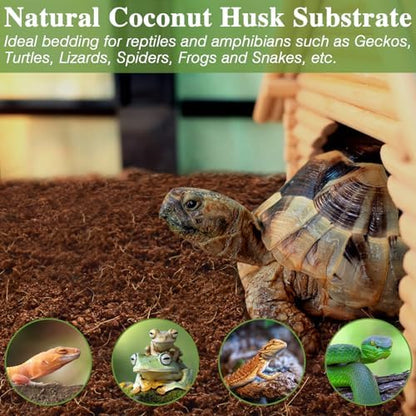 ZeeDix 10LBS Coconut Fiber Substrate, Premium Coco Coir Reptile Substrate