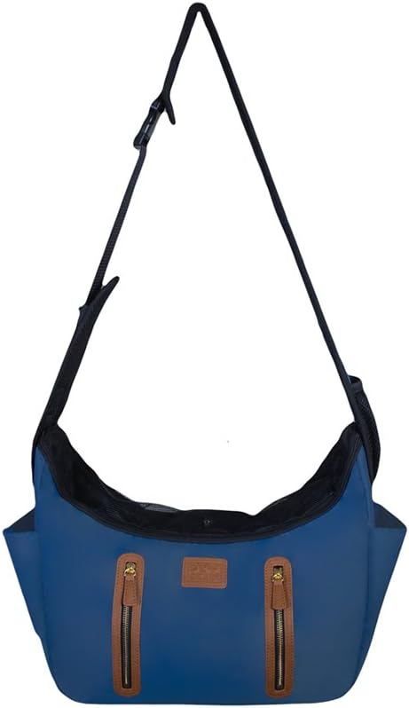 Pet Gear Tote/Sling Carrier for Cats/Dogs, Storage Pocket, Removable Washable Liner, Zippered Top and Mesh Windows, Navy, Sling