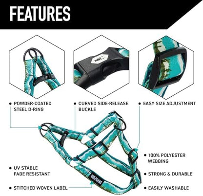 Wolfgang Heavy Duty Adjustable Dog Harness, Pull-Tested to Over 800 lbs for Walking & Training, GreatEscape Print, Large