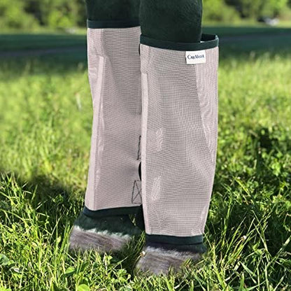 Fine Mesh Fly Boots Loose Fitting & Non-Slip Horse Fly Leggings No More Horsefly Nuisance Greatly Reduce Stomping Breathable with Natural Air Flow (Set of 4)