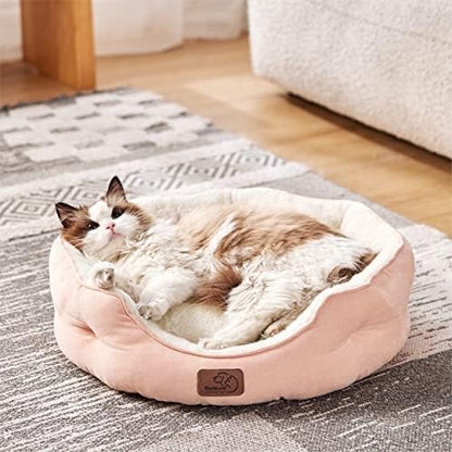 Bedsure Small Dog Bed Washable,Round Cat Beds for Indoor Cats,20in