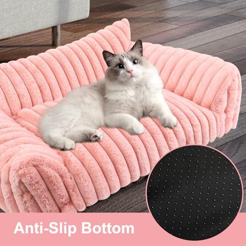Cute Dog Couch for Medium Large Dogs,Dog Cat Couch Sofa,Dog Bed,L,Pink