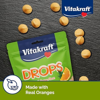 Vitakraft Drops with Orange Flavor Guinea Pig Treats 5.3 oz Bag Delicious Yogurt Enriched Snacks with Vitamin C Essential Nutrients and Wholesome Nourishment for Small Pets,(Pack of 2)