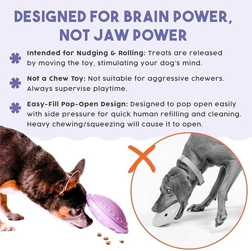 Flying Saucer - Silicone Dog Treat Puzzle, Lick Mat and Slow Feeder (Small)