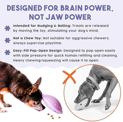 Flying Saucer - Silicone Dog Treat Puzzle, Lick Mat and Slow Feeder (Small)