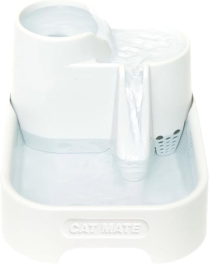 Cat Mate Multi-Level Pet Water Fountain (335) - BPA and BHT Free 3-Stage Filter, for Cats & Small Dogs, Quiet and Hygienic Drinking Fountain, 70 fl. Oz Capacity