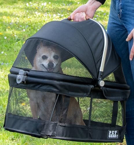 Pet Gear No-Zip View 360 Pet Carrier & Car Seat, Dark Charcoal, 20"