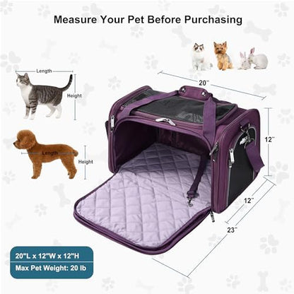 EliteField Deluxe Soft Pet Carrier for Cats and Dogs (3-Year Warranty)