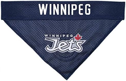 Pets First NHL Winnipeg Jets Dog & Cat Bandana, Large/X-Large. Officially Licensed, Reversible, Game Day, Birthday, Tailgating, Barbeques, Halloween