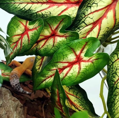 Reptile Plants for Terrarium, Reptile Tank Decor,Artificial Plants