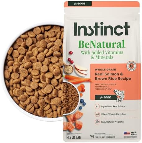 Instinct BeNatural Dry Dog Food, Whole Grain, Salmon & Brown Rice, 4.5 lb.
