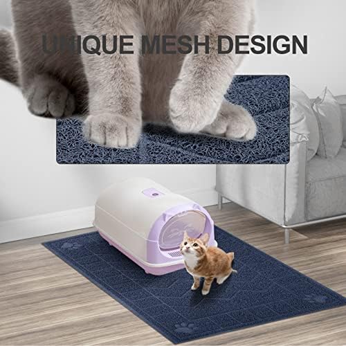Cat Litter Box Mat, 35" x 24" Large Waterproof Litter Trapping Mat