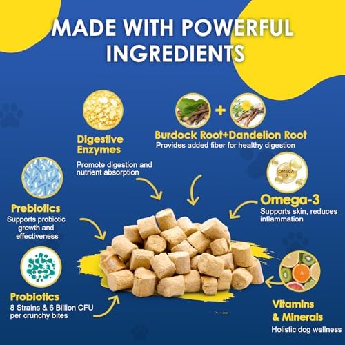 Probiotics for Dogs, Digestive Health, 120 Dog Bites