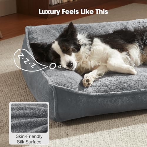 FURTIME XL Orthopedic Dog Bed Large Sized Dog, Extra Washable Dog Couch 42"