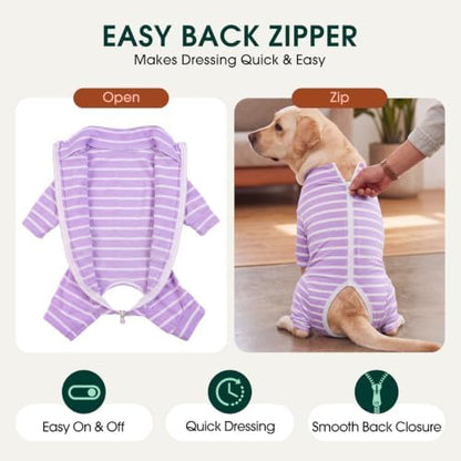 Kuoser Dog Recovery Suit, Anti-Licking Pajamas for Wounds