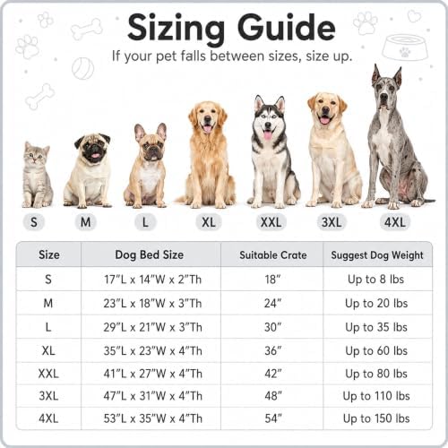 Extra Large Dog Bed, Plush Washable Pet Bed Mat, Dog Crate Bed 47"x31" Gray