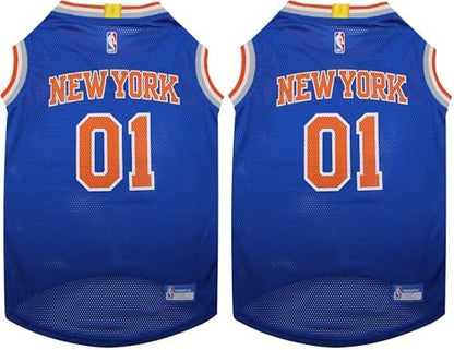 NBA NEW YORK Knicks Dog Jersey, Small - Tank Top Basketball Pet Jersey (Pack of 2)