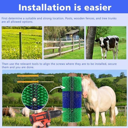 Livestock Scratching Brush for Horse Goat Cattle Cow Sheep Pig