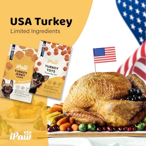 iPaw Turkey Tots Dog Treat, SQF-Certified Production Process,Training Treat