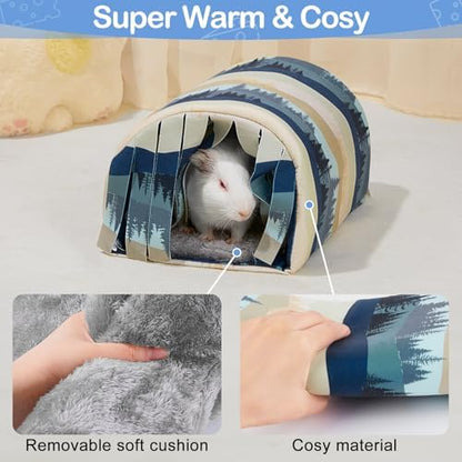 Unicorn Catcher Washable Guinea Pig Tunnel with Curtains for Small Animals