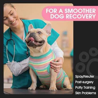 FUAMEY Recovery Suit for Dogs After Surgery,Soft Breathable Dog Bodysuit
