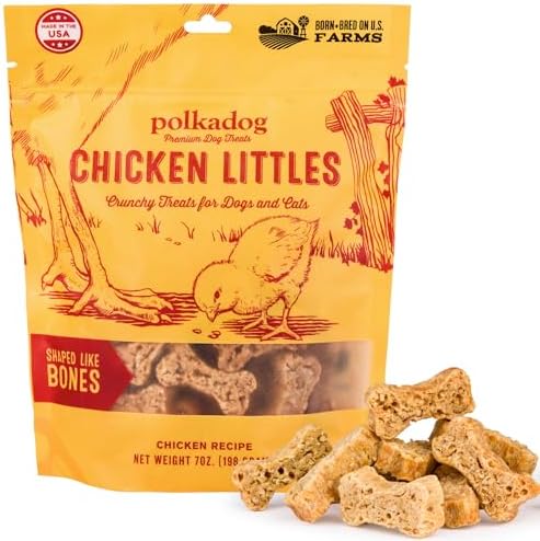Polkadog Chicken Littles Bone Shaped Dog Treats, Limited Ingredient, 7oz