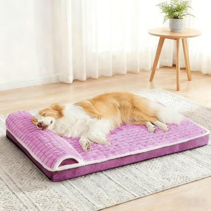Orthopedic Large Dog Bed Pillow Pet Sofa Bed 48''X30'' Lilac